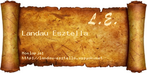 Landau Esztella névjegykártya